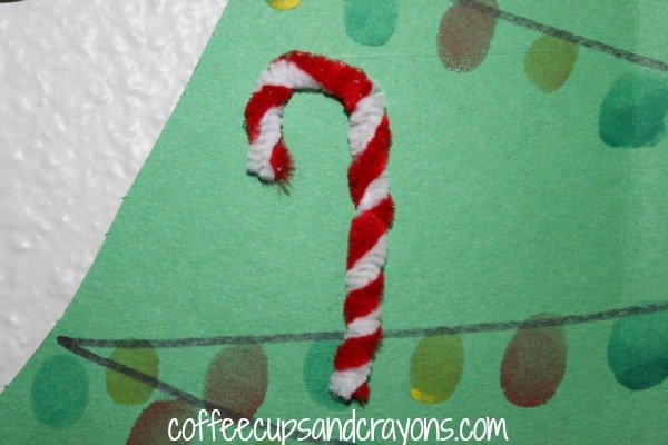 Candy Cane Pipe Cleaner Christmas Tree Ornament