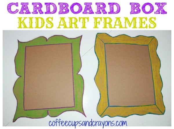 Cardboard Box Kids Art Frames