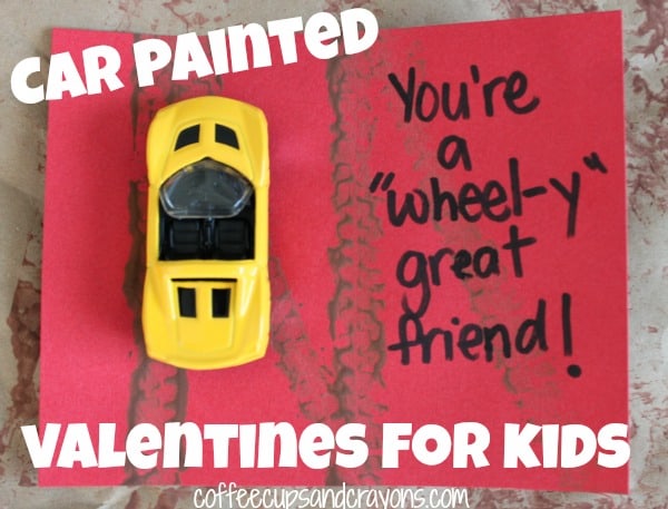Homemade Valentines for Kids Car Painting