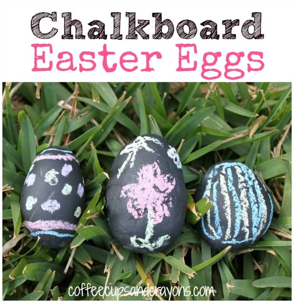 Chalkboard Easter Eggs for Kids from Coffee Cups and Crayons