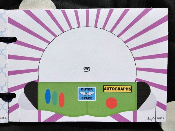 Buzz Lightyear Disney Printable Autograph Book