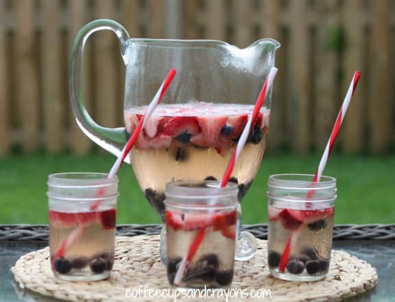 Red, White, and Blue...4th of July Sangria!